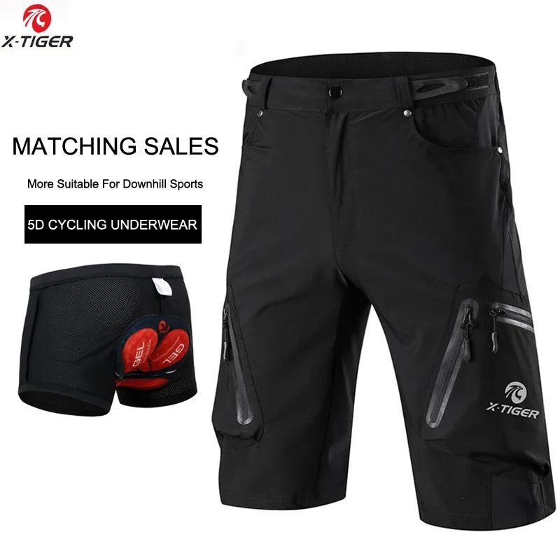 X-TIGERCN Men's Cycling Shorts With 5D Gel Pad