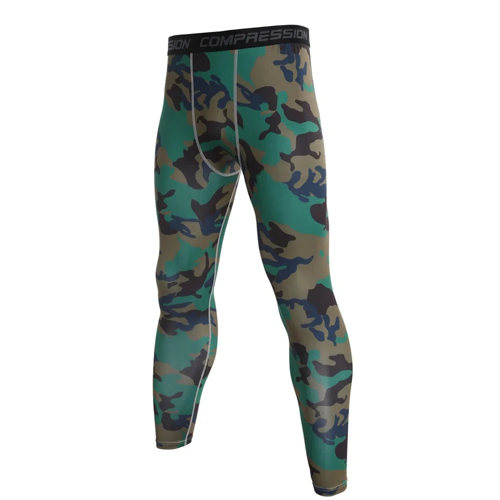 Camouflage Running Leggings For Men And Women Quick Dry