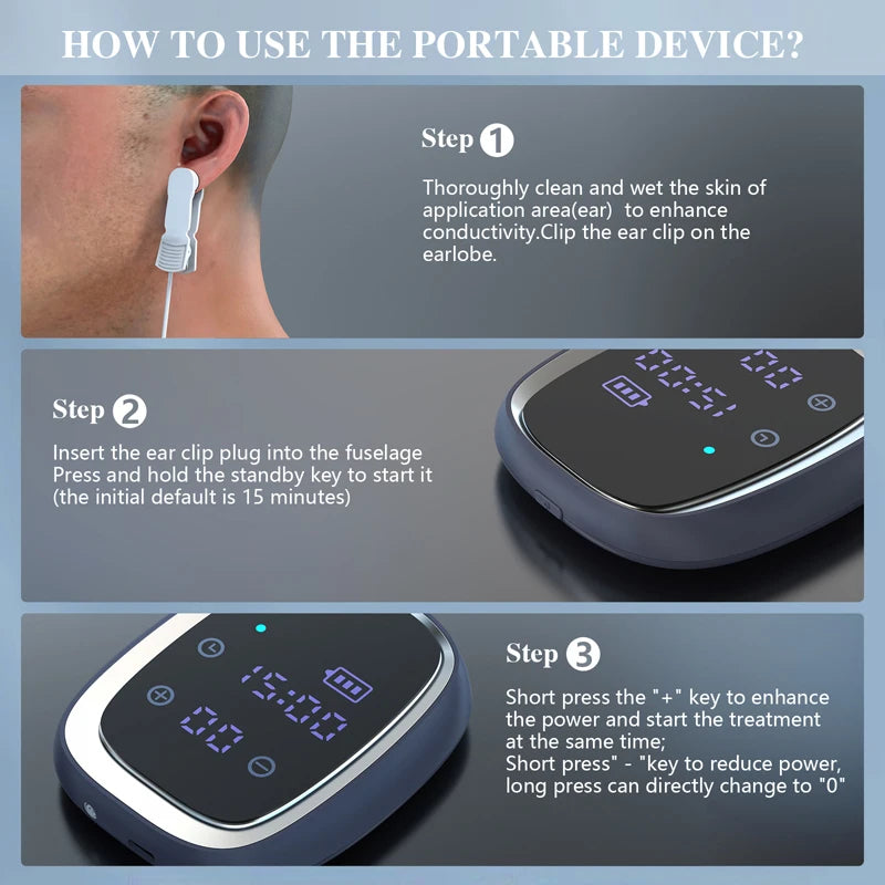 Sleep Aid Device Handheld CES Stimulation Therapy 600mAh Insomnia