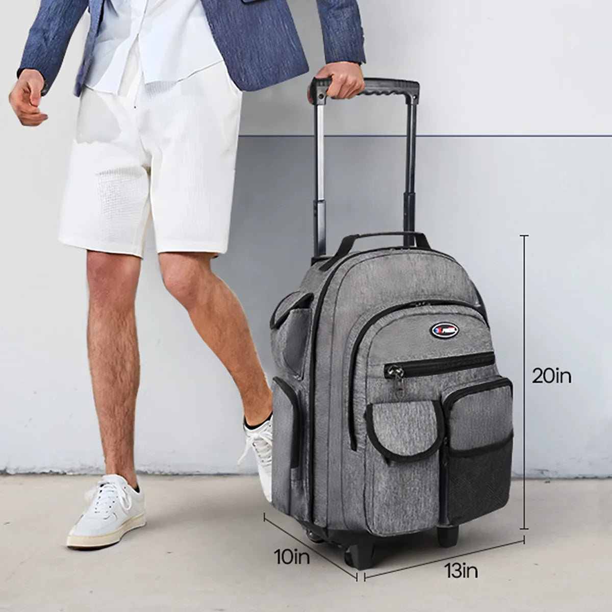 New York XPress Wheeled Travel Backpack Carry On Luggage