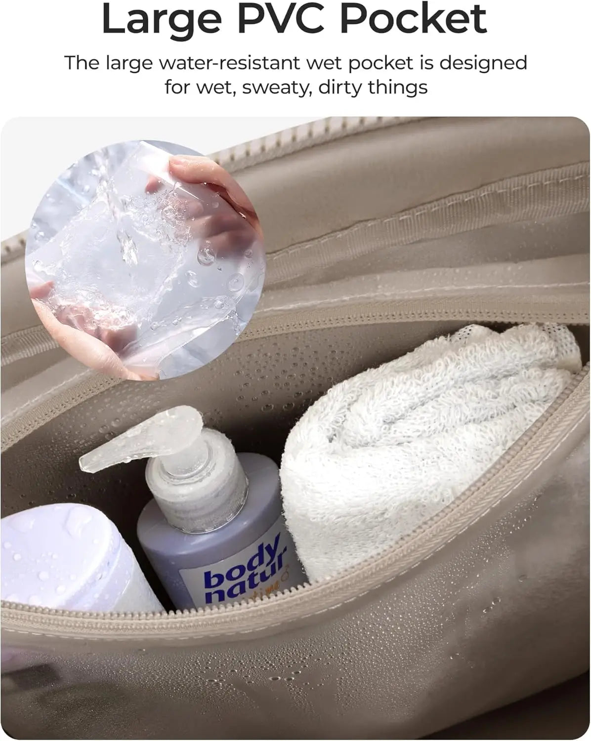Lightweight Water-Resistant Duffle Bag For Women Travel With Wet Pocket