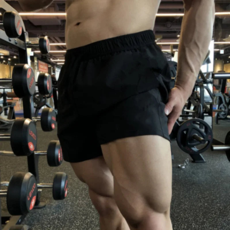 NONECN Mens Sport Shorts Running Gym Fitness Training Bottoms