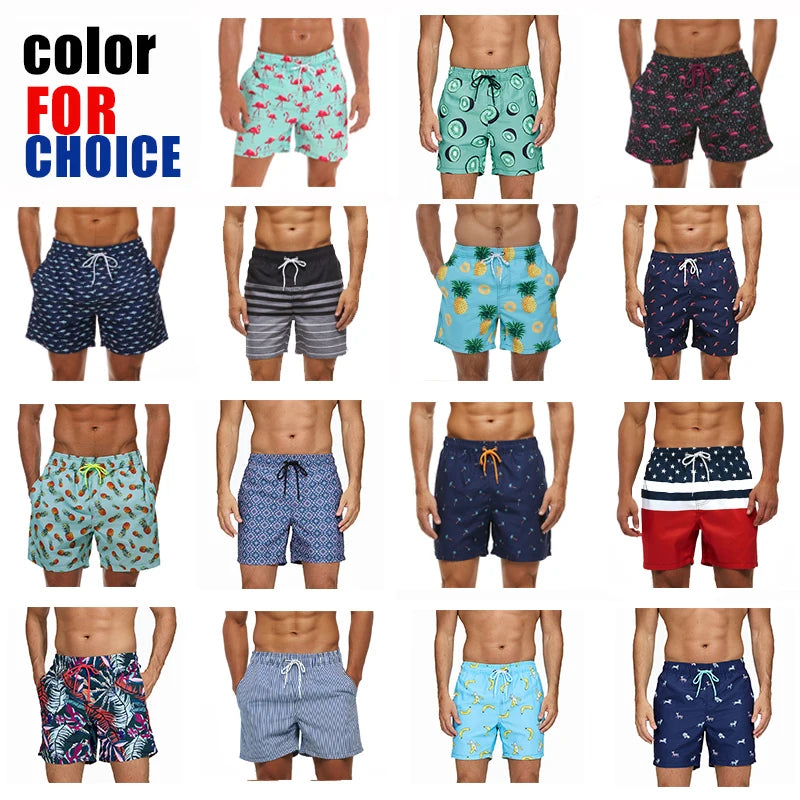 Quick Dry Summer Mens Swimwear Board Shorts For Men Beach Trunks