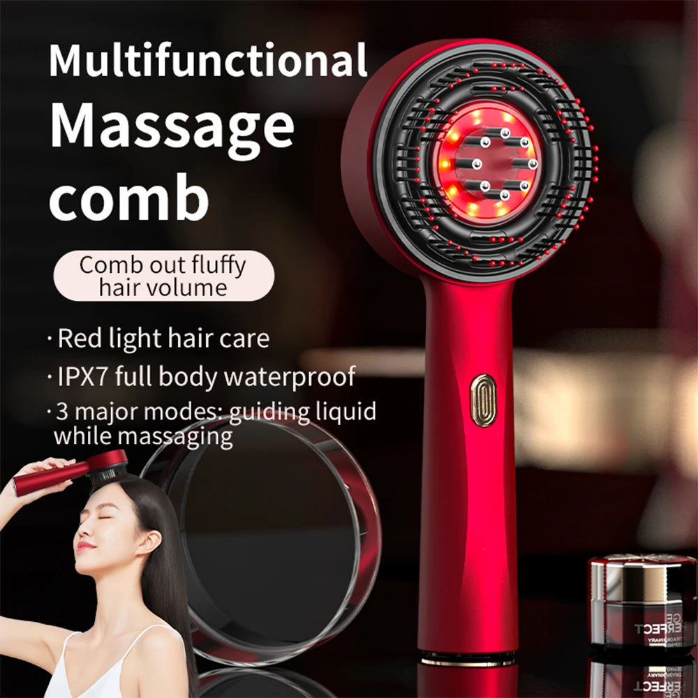 Foreverlily Red Light Therapy Hair Growth Electric Massage Comb