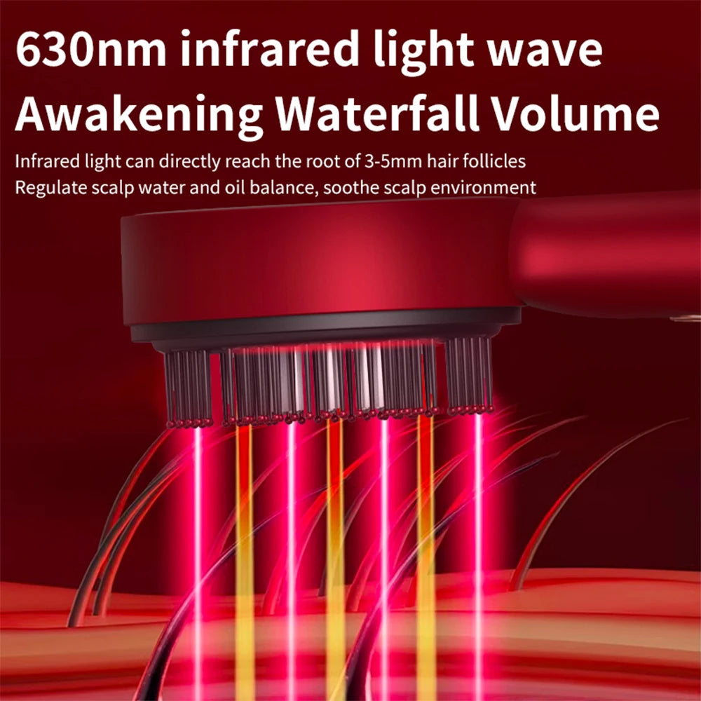 Foreverlily Red Light Therapy Hair Growth Electric Massage Comb