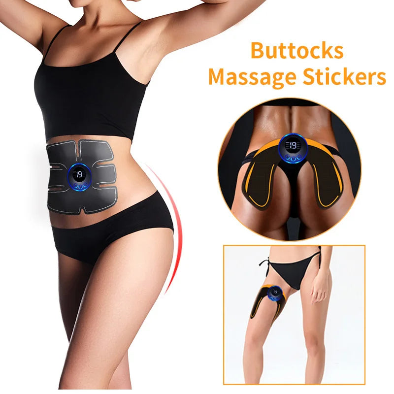 EMS Muscle Stimulator Abs Trainer USB Rechargeable Massager Unisex