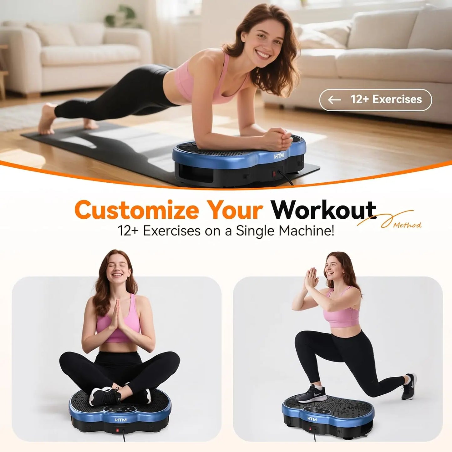 Fitness Vibration Plate With Calorie Tracking And 120 Speed Levels