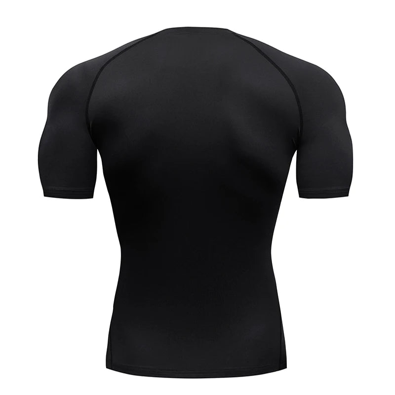 NONECN Quick Dry Men's Compression Shirt Short Sleeve Sports Tee