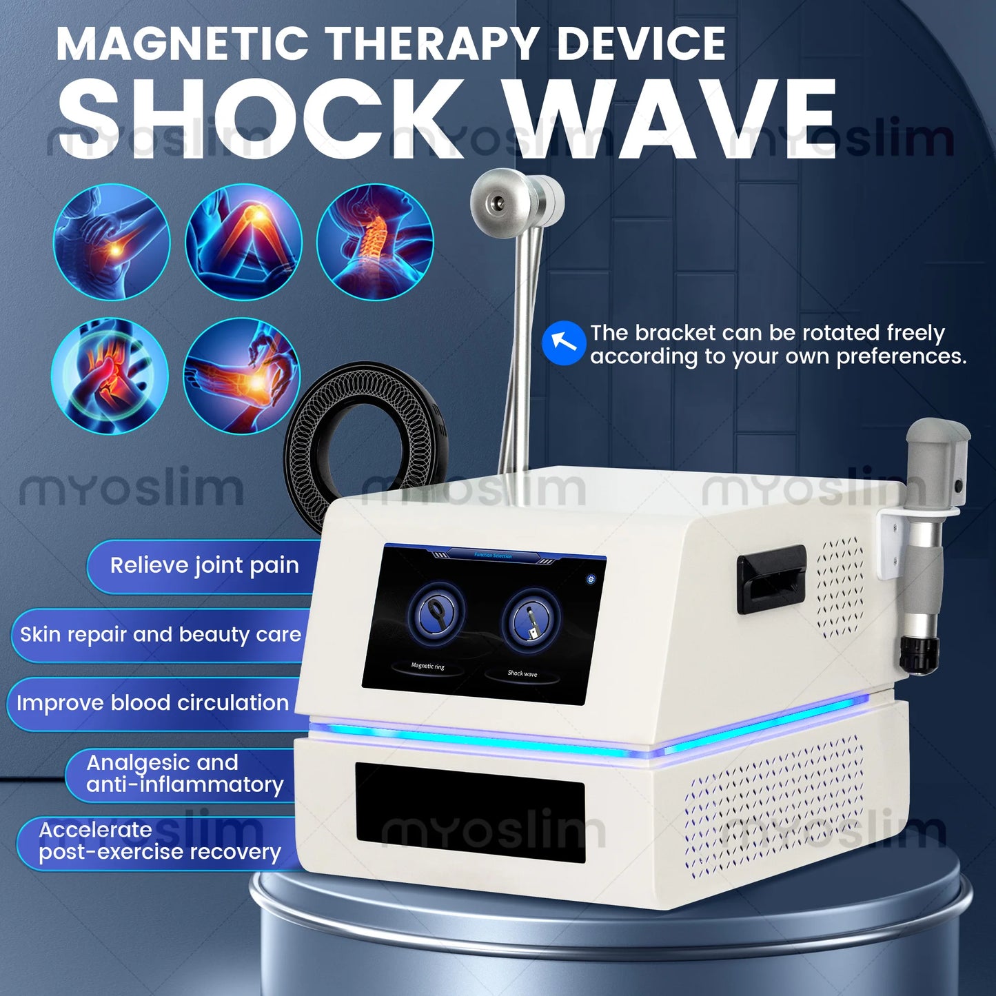 Portable EMTT PEMF Therapy Device for Pain Relief and Sports Injuries